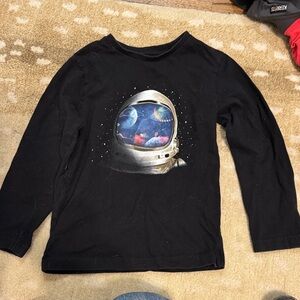 Mayoral Black Space Adventure Long Sleeve Tee